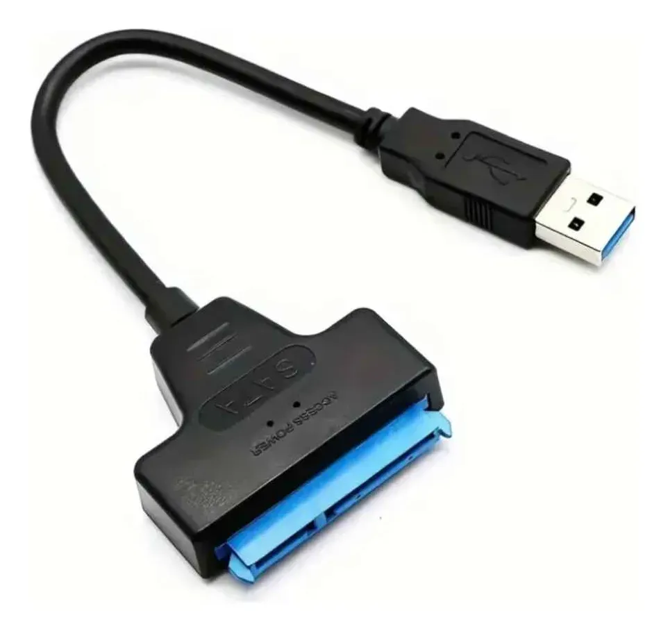 Cable Adaptador Sata Usb Disco Duro Ssd Hdd Laptop Pc Negro