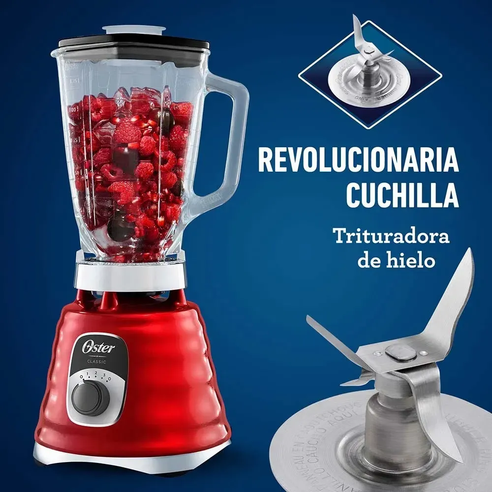 Licuadora Oster Clásica 1.25l Vidrio 3 Vel.
