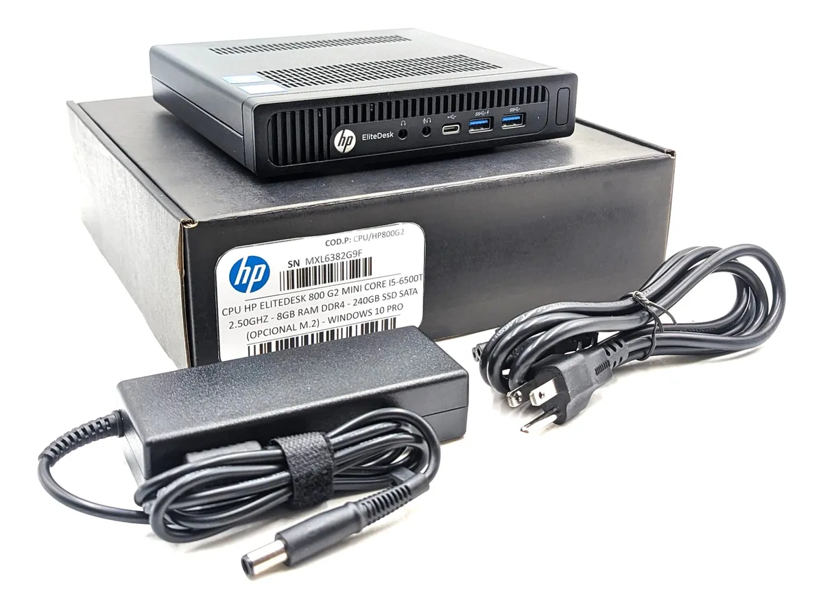 Computador Cpu Hp Elitedesk 800 G2 Mini Core I5 6ta Gen 8gb Ram 240gb
