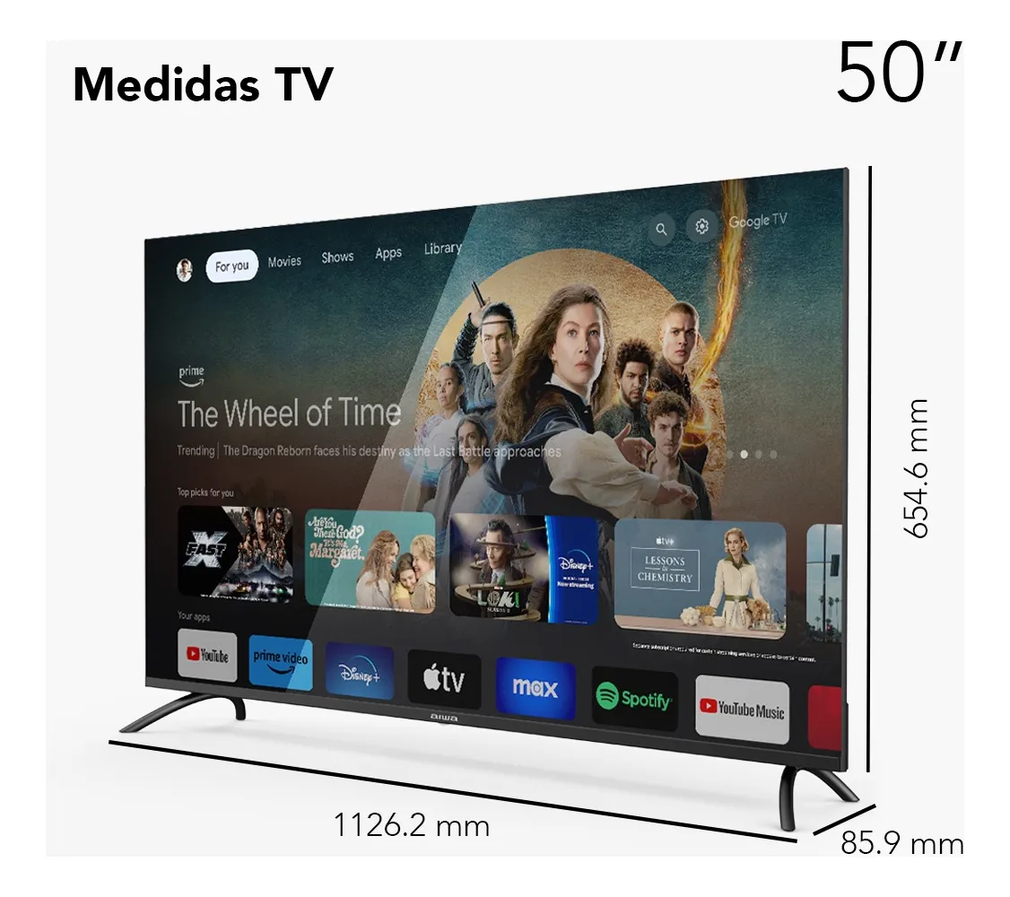 TELEVISOR TV 50" TCL QLED Google TV