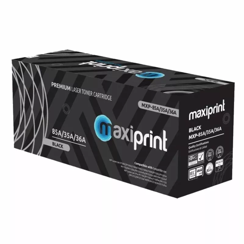 Toner Maxiprint mxp-85a/35a/36a/crg125 negro